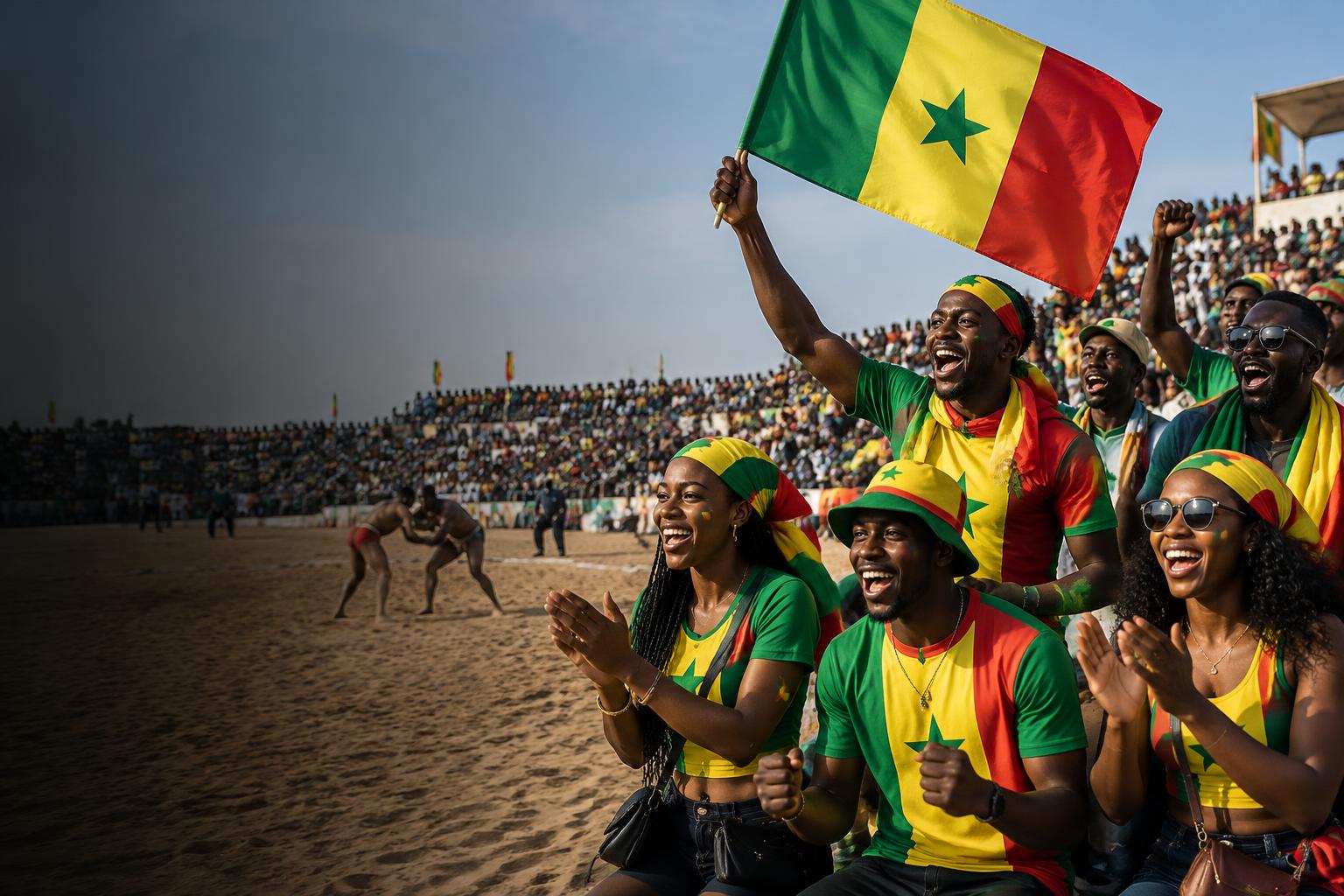 Supporters aux couleurs du Sénégal